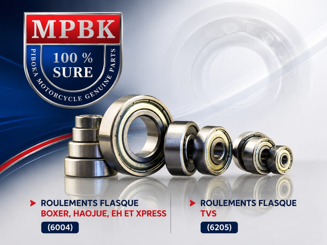 Roulement de Flasque Boxer, Tvs et Haojue
